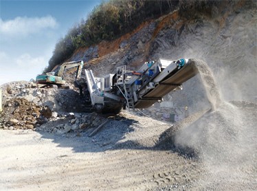 江西上饒時產200噸青石移動式破碎生產線